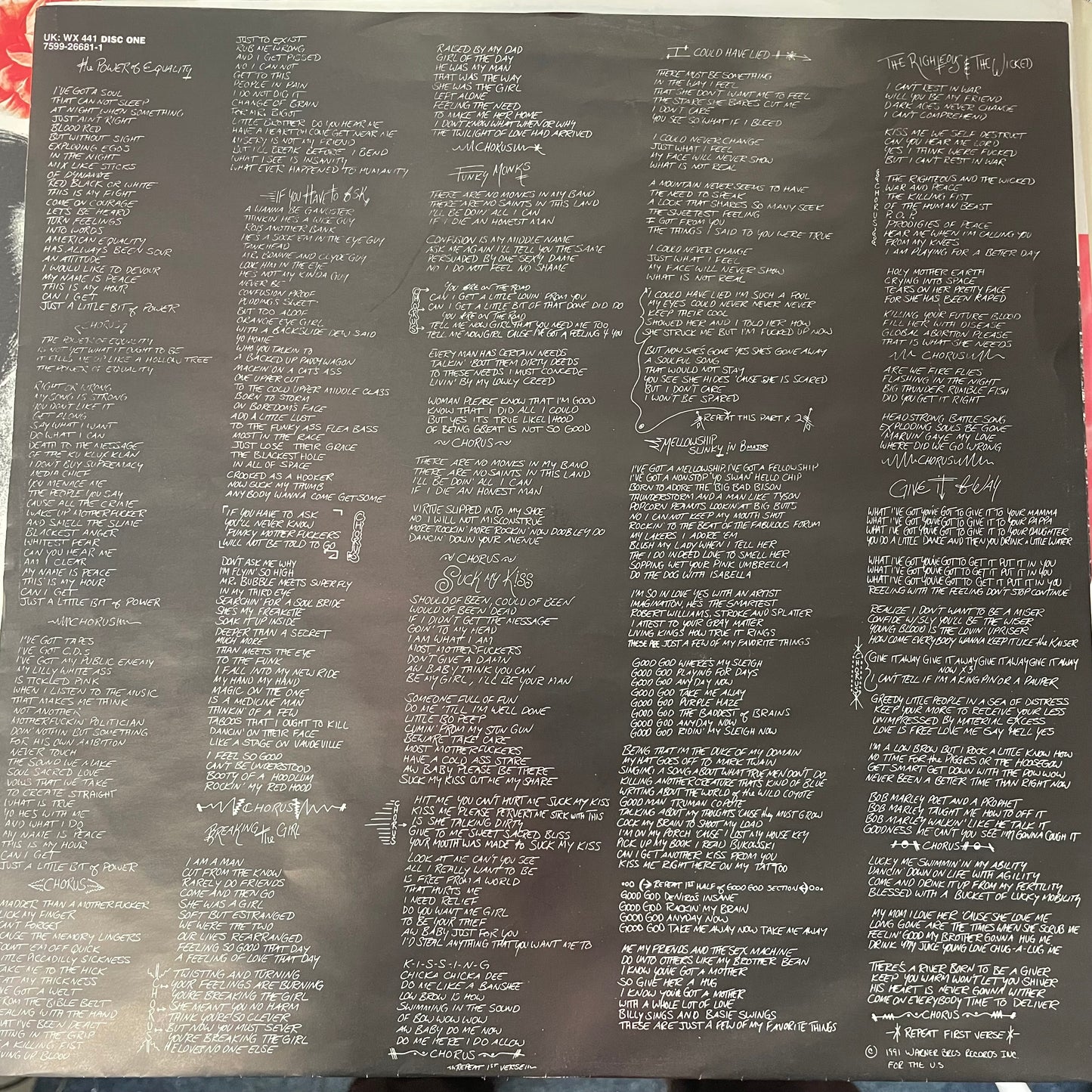 Red Hot Chili Peppers - Blood Sugar Sex Magik - ORIGINAL 1991 - 2 x VINYL LP