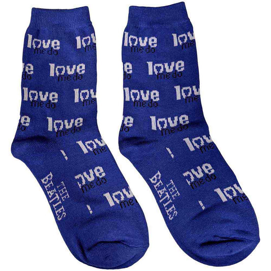 The Beatles Unisex Ankle Socks: Love Me Do (Blue)
