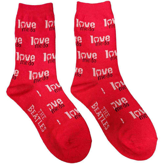 The Beatles Unisex Ankle Socks: Love Me Do (Red)