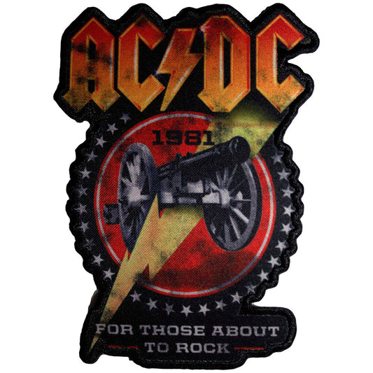AC/DC Standard Patch: For Those About To Rock 1981 Cut-Out