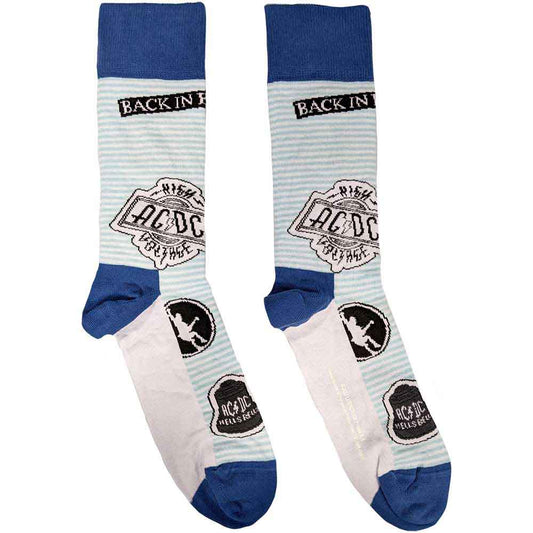 AC/DC Unisex Ankle Socks: Icons (Blue)