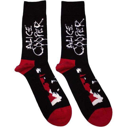 Alice Cooper Unisex Ankle Socks: Face (Black)