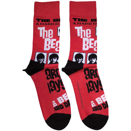 The Beatles Unisex Ankle Socks: A Hard Day's Night (Red)