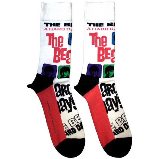 The Beatles Unisex Ankle Socks: A Hard Day's Night Colours (White)