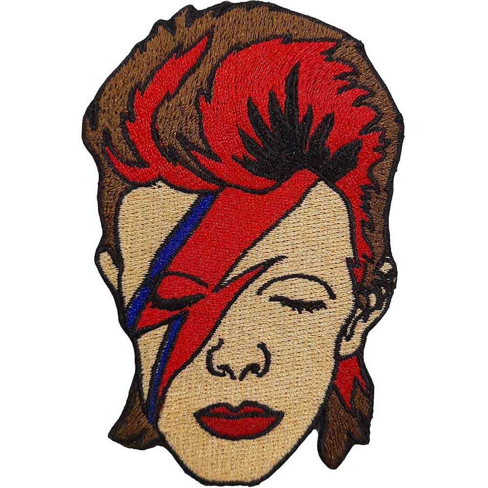 David Bowie Standard Woven Patch: Ziggy Face