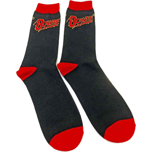 David Bowie Unisex Ankle Socks: Logo (Black)