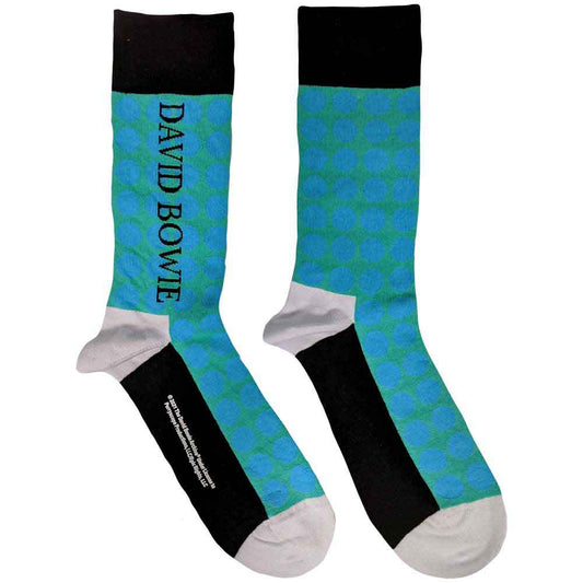 David Bowie Unisex Ankle Socks: Circles Pattern (Blue)
