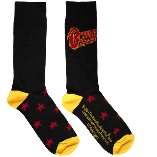 David Bowie Unisex Ankle Socks: Stars (Black)