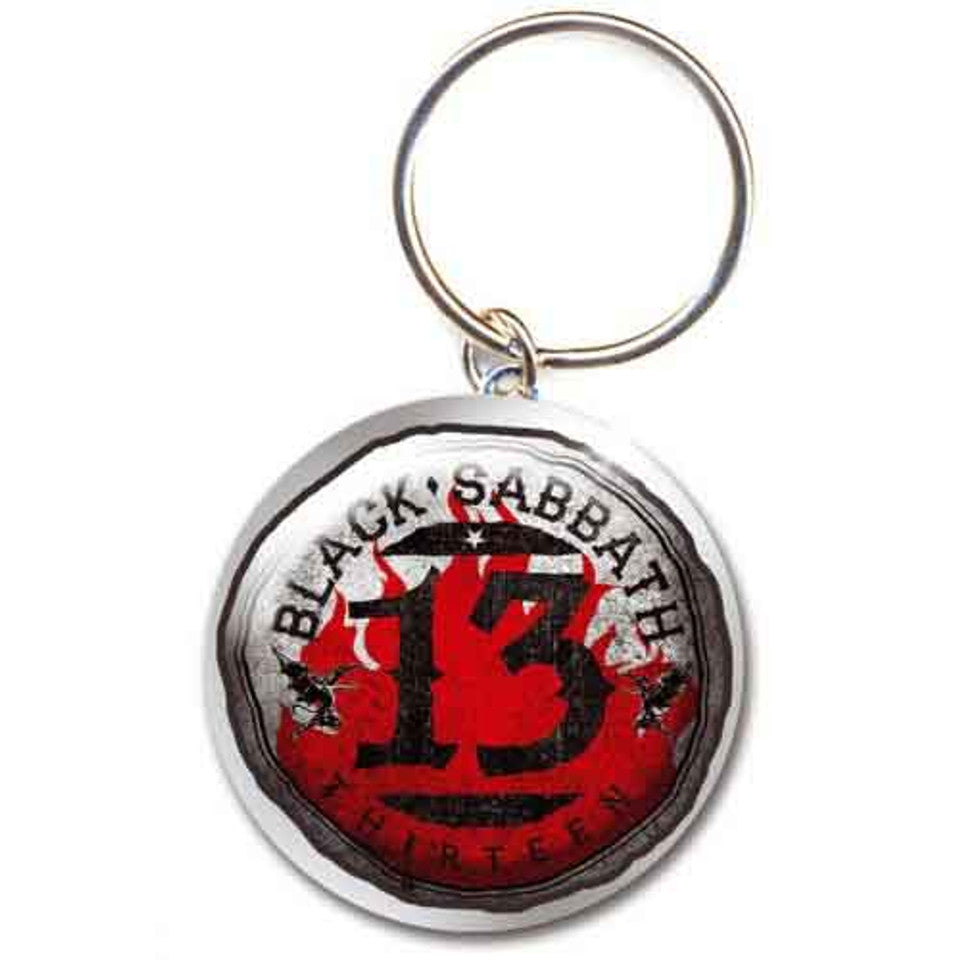 Black Sabbath Keychain: 13 Flame Circle (Photo Print)