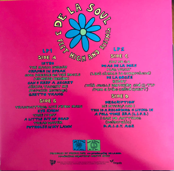 De La Soul – 3 Feet High And Rising - 2 x 180 GRAM VINYL LP SET