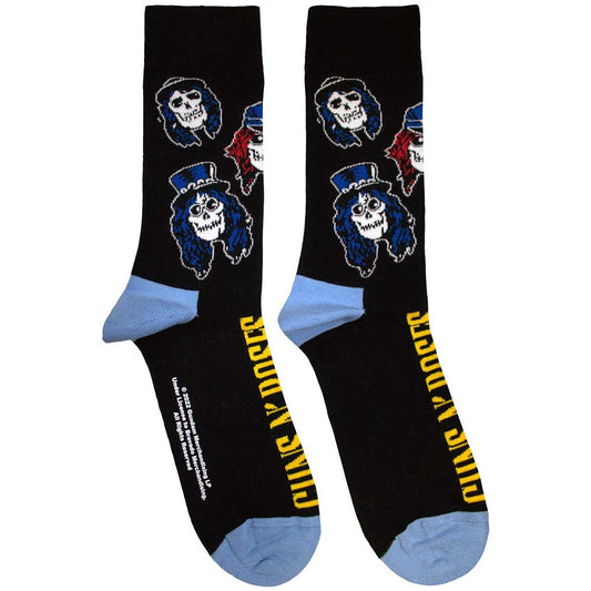 Guns N' Roses Ankle Socks: Skulls Band (Black) (UK Size 7 - 11)