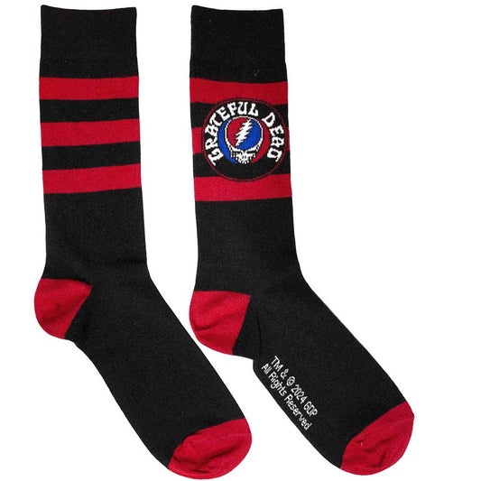 Grateful Dead Unisex Ankle Socks: Steal Your Face Logo (Black)