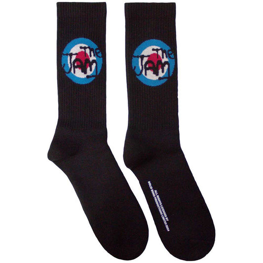 The Jam Unisex Terry Socks: Target Logo (Black)