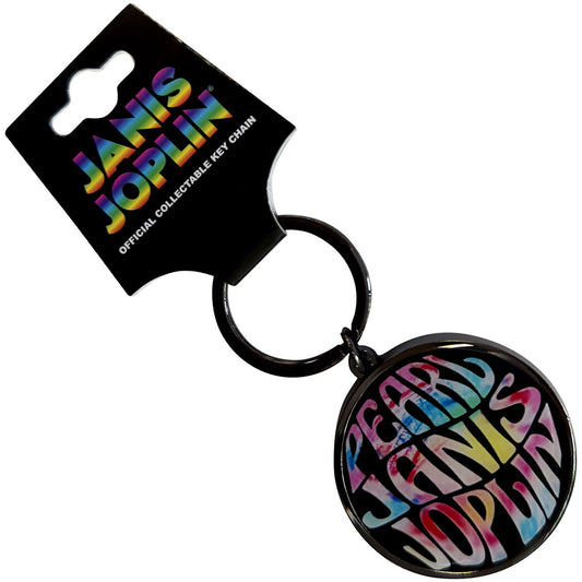 Janis Joplin Keychain: Pearl Emblem Colour