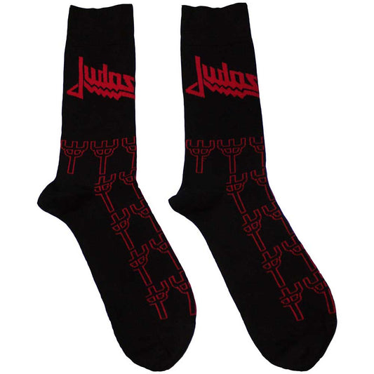 Judas Priest Unisex Ankle Socks: Trident Pattern (Black)