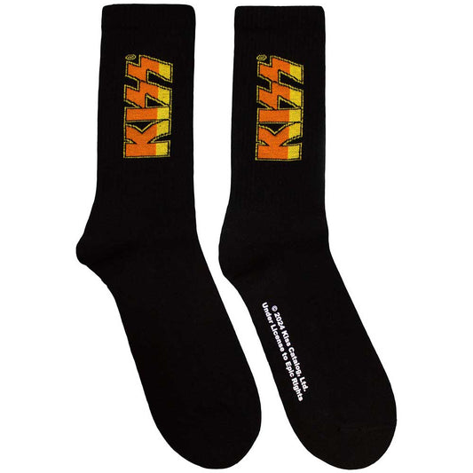 KISS Unisex Terry Socks: Classic Logo (Black)