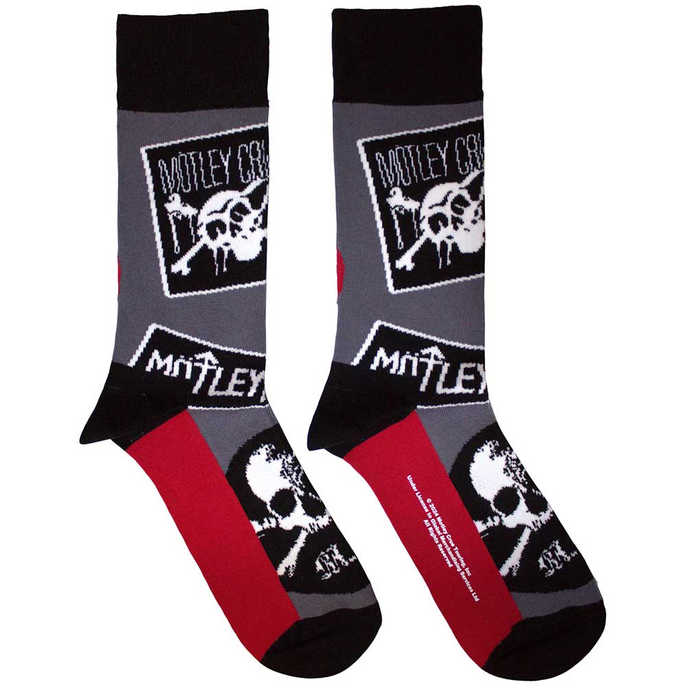 Motley Crue Unisex Ankle Socks: Logos (Charcoal Grey)