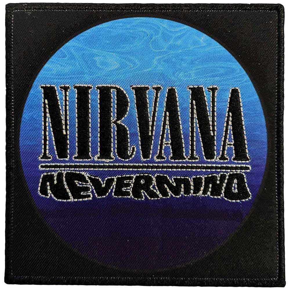 Nirvana Printed Patch: Nevermind Wavy Logo