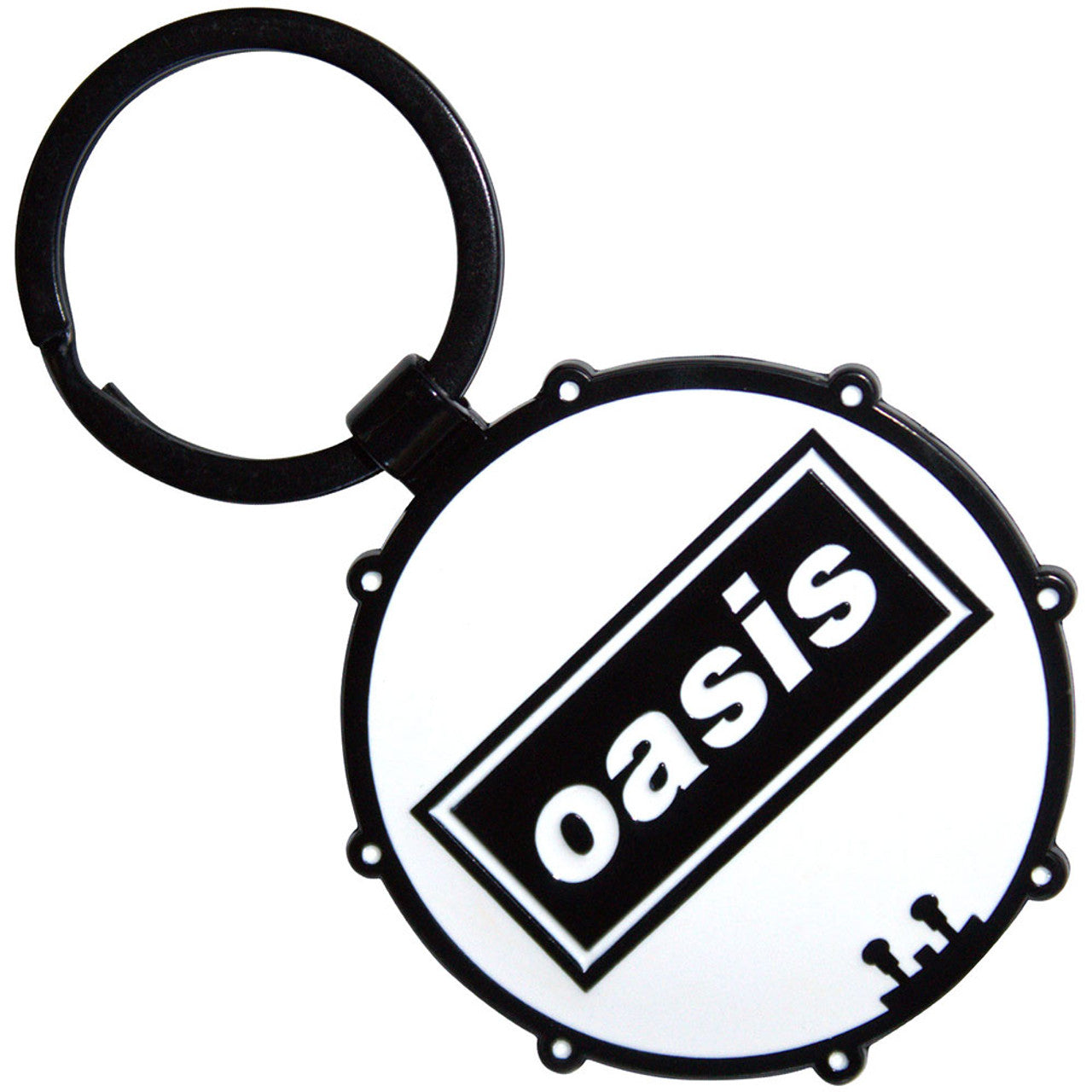 Oasis Keychain: Decca Logo Drum (Double Sided)