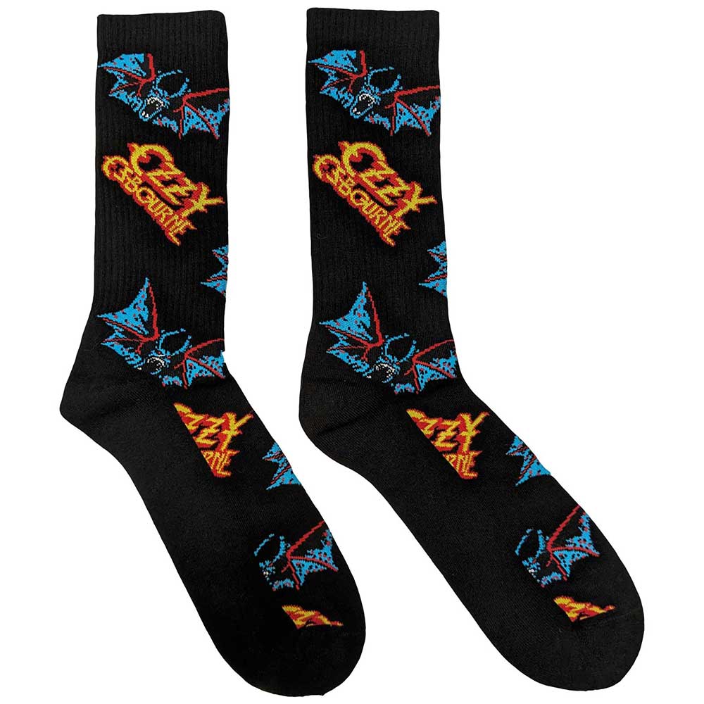 Ozzy Osbourne Unisex Ankle Socks: Logos & Bat