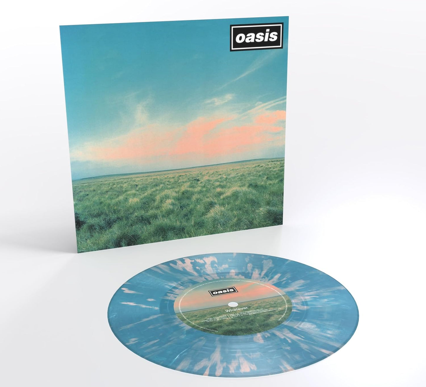 Oasis – Whatever - BLUE & PINK SPLATTER COLOURED VINYL NUMBERED 7" - NEW