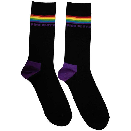 Pink Floyd Unisex Ankle Socks: Prism Stripes (Black)