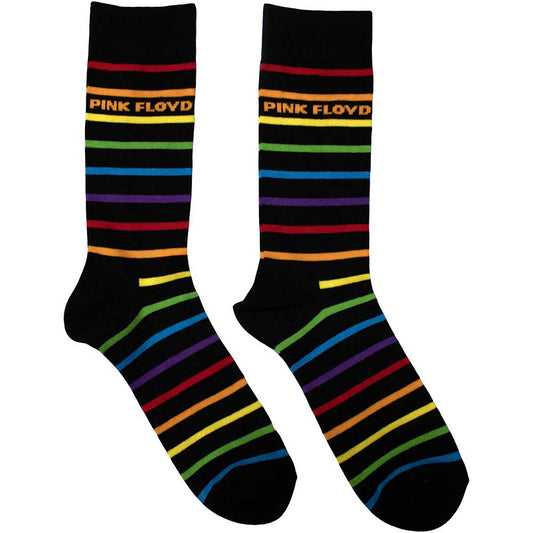 Pink Floyd Unisex Ankle Socks: Wide Stripes (Black)