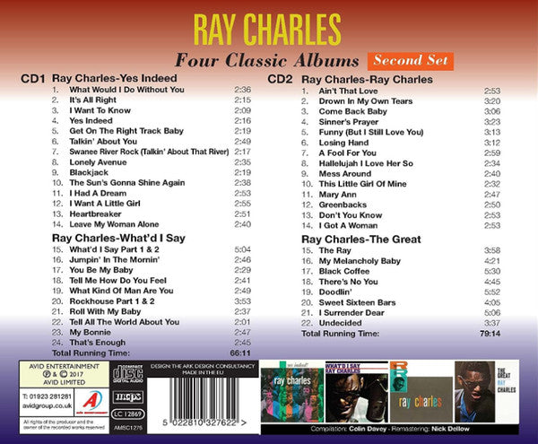 Ray Charles – Four Classic Albums : Second Set - 2 x CD ALBUM SET - NEW