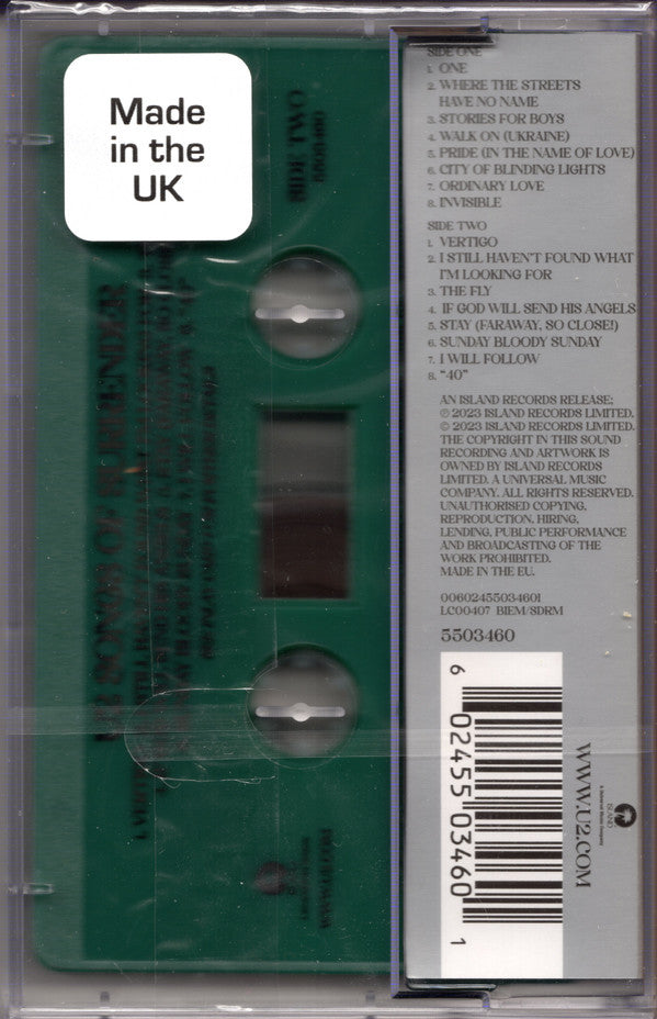 U2 – Songs Of Surrender - GREEN CASSETTE - NEW
