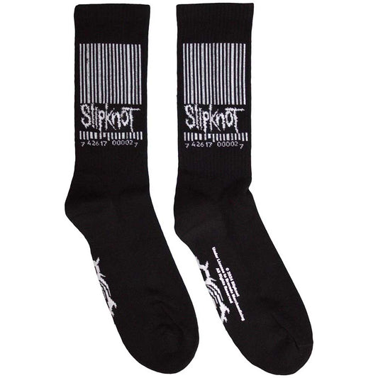 Slipknot Unisex Terry Socks: Barcode & Tribal S (Black)