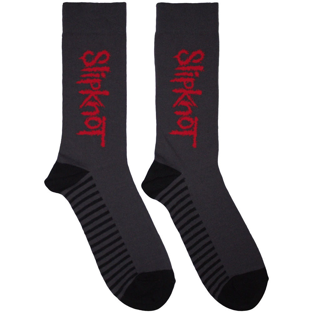 Slipknot Unisex Ankle Socks: Logo Vertical (Grey)