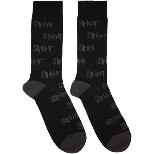 Slipknot Unisex Ankle Socks: All Over Print Logos (Black)