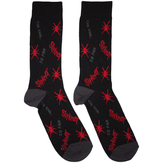 Slipknot Unisex Ankle Socks: All Over Print Splat The End, So Far (Black)