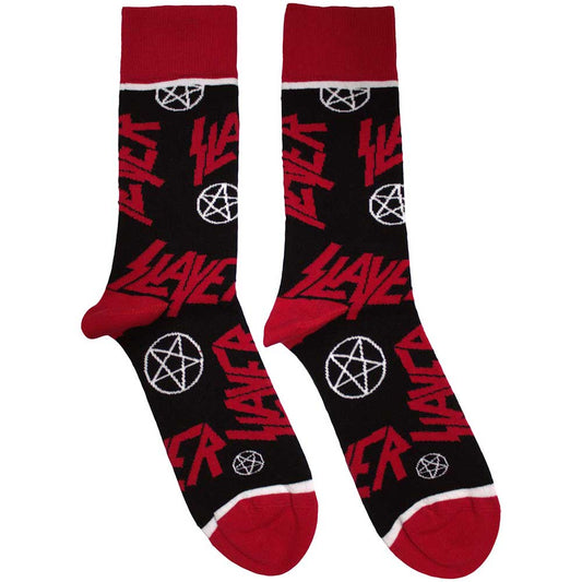 Slayer Unisex Ankle Socks: Logos and Pentegrams (Black)