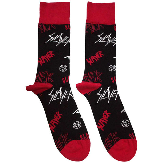 Slayer Unisex Ankle Socks: Logos Pattern (Black)