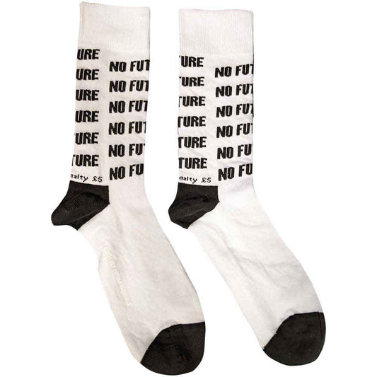 The Sex Pistols Unisex Ankle Socks: No Future (White)