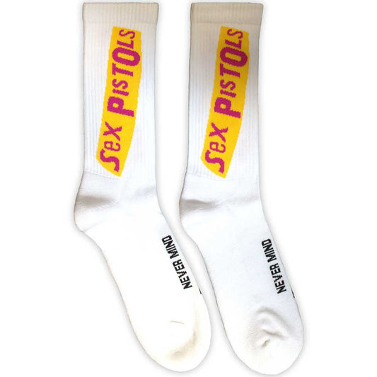 The Sex Pistols Unisex Terry Socks: Never Mind The Bollocks (White)