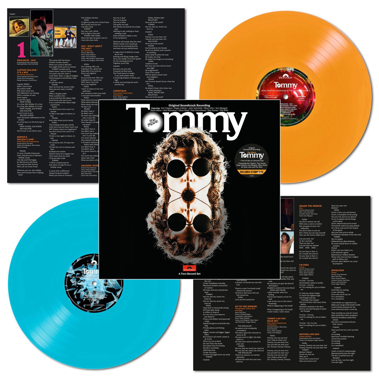 The Who - Tommy OST - 2 x ORANGE & BLUE COLOURED VINYL LP SET - NEW