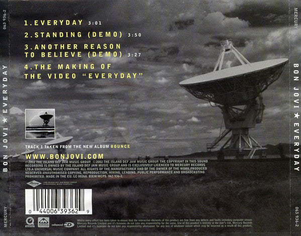 Bon Jovi - Everyday - CD SINGLE - CD 2 (Used)
