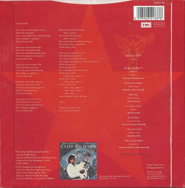 Cliff Richard – Saviour's Day - 7" in Glossy Card Picture Cover (used)