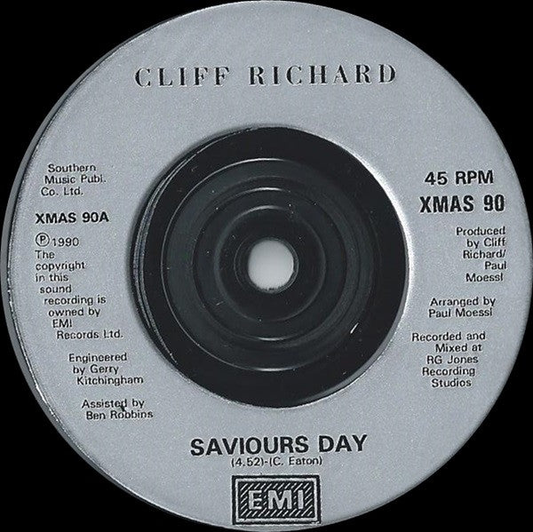 Cliff Richard – Saviour's Day - 7" in Glossy Card Picture Cover (used)