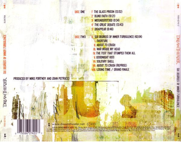 Dream Theater - Six Degrees Of Inner Turbulence - 2 x CD ALBUM SET (used)