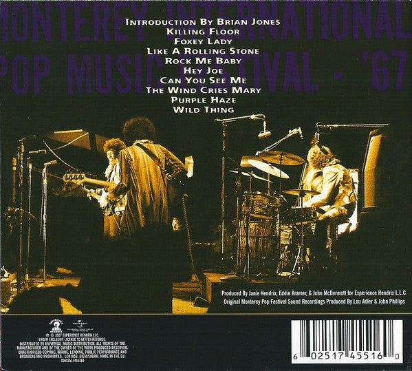 The Jimi Hendrix Experience – Live At Monterey - CD ALBUM