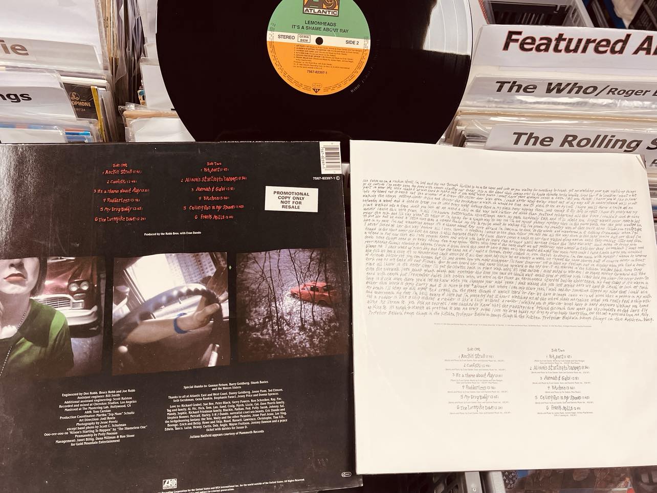 Lemonheads – It's A Shame About Ray - Original issue VINYL LP with Picture Inner