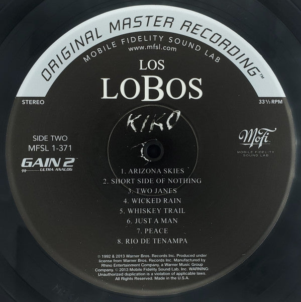 Los Lobos – Kiko - 180 GRAM VINYL LP - MOBILE FIDELITY AUDIOPHILE ISSUE (used)