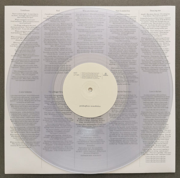 Pet Shop Boys – Nonetheless - CLEAR COLOURED VINYL LP - NEW