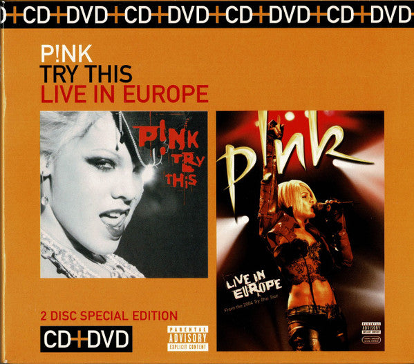 P!NK – Try This / Live In Europe - 2 x CD ALBUM & DVD SET (Pink)