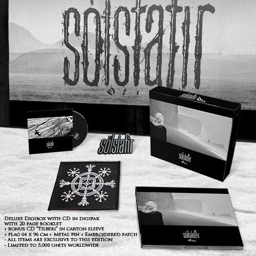 Sólstafir – Ótta - CD ALBUM BOX SET with FLAG, METAL PIN, PATCH & MINI CD (used)