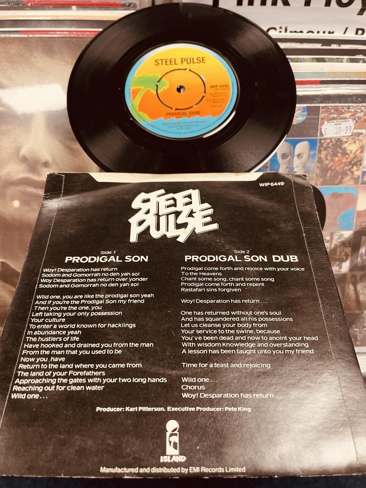Steel Pulse – Prodigal Son - Original PROMO 7 inch in Picture Cover (used)
