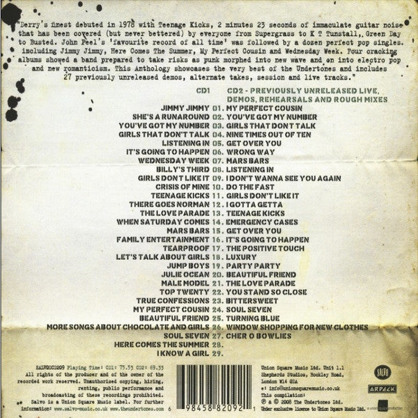 The Undertones - An Anthology - 2 x CD ALBUM SET